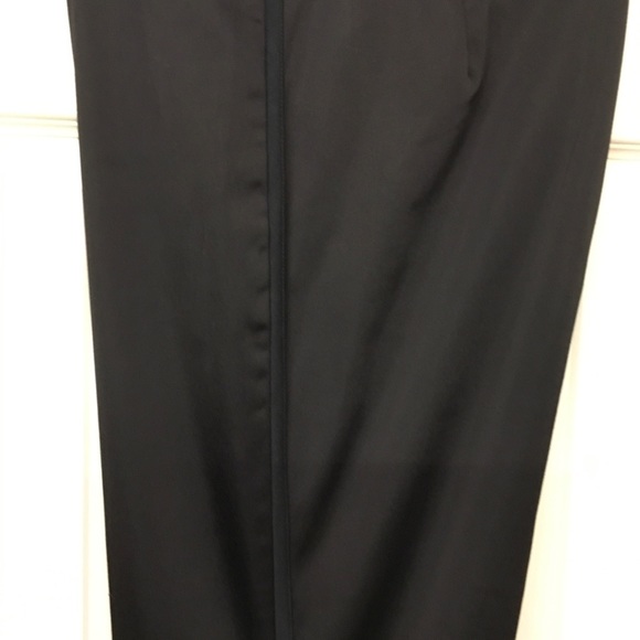 Black, satinish tuxedo dress pants. - Picture 4 of 6